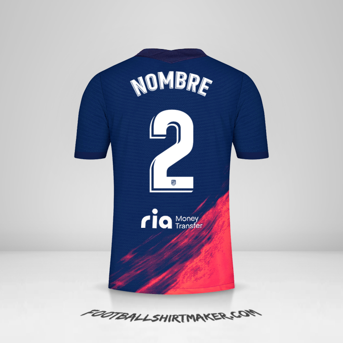 Jersey Atletico Madrid 2021/2022 Visita -  nombre - 2
