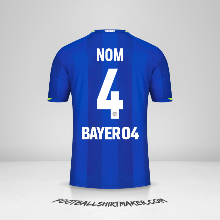 Maillot Bayer 04 Leverkusen 2021/2022 Extérieur -  nom - 4