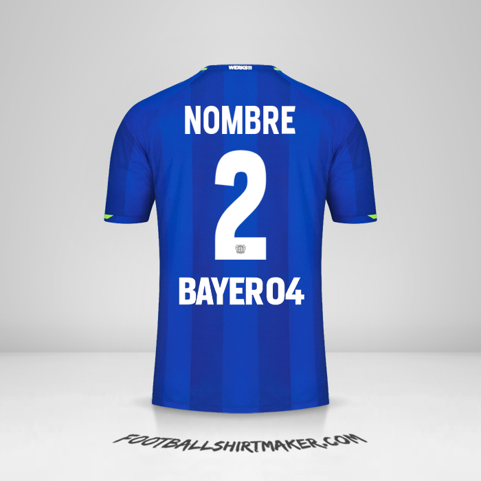 Jersey Bayer 04 Leverkusen 2021/2022 Visita -  nombre - 2