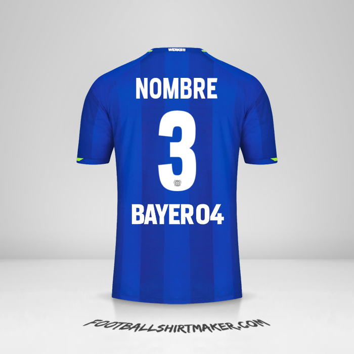 Jersey Bayer 04 Leverkusen 2021/2022 Visita -  nombre - 3