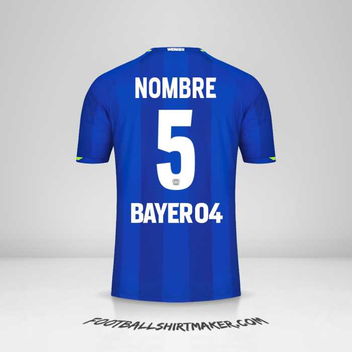 Jersey Bayer 04 Leverkusen 2021/2022 Visita -  nombre - 5