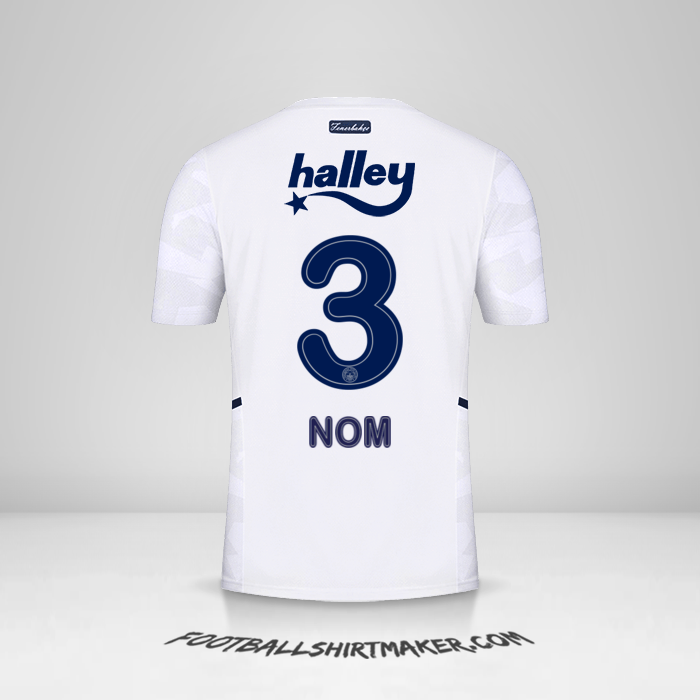 Maillot Fenerbahce SK 2021/2022 Extérieur -  nom - 3