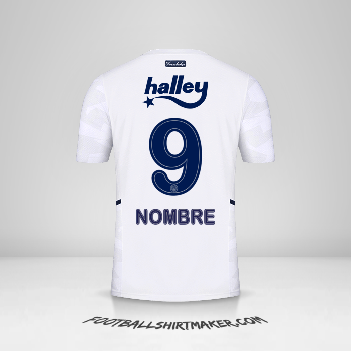 Jersey Fenerbahce SK 2021/2022 Visita -  nombre - 9