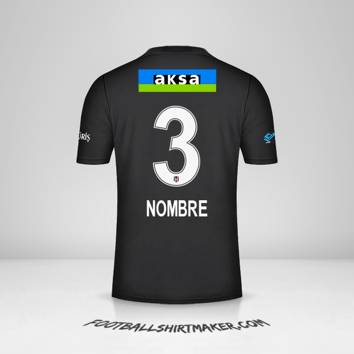 Jersey Besiktas JK 2021/2022 Visita -  nombre - 3