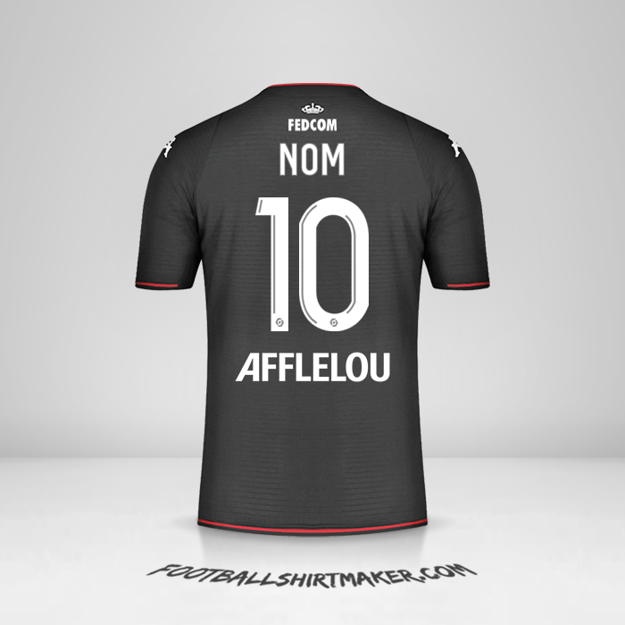 Maillot As Monaco 2021/2022 Extérieur -  nom - 10