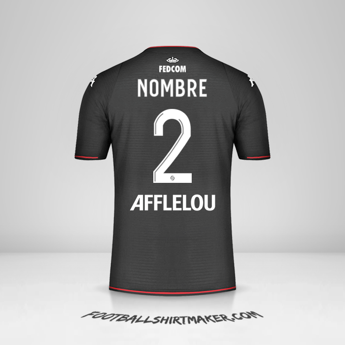 Jersey As Monaco 2021/2022 Visita -  nombre - 2