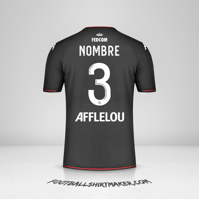 Camiseta As Monaco 2021/2022 Visita -  nombre - 3