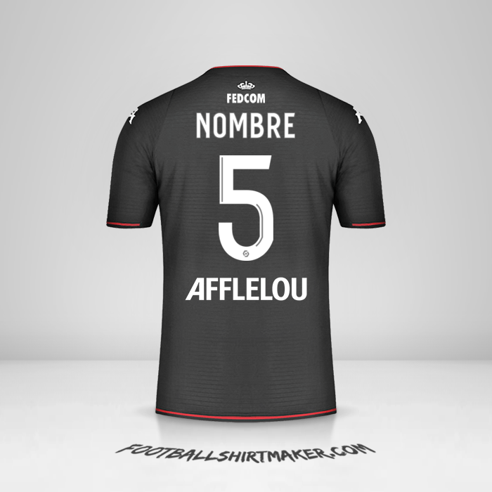 Jersey As Monaco 2021/2022 Visita -  nombre - 5