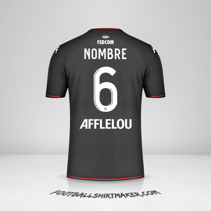 Jersey As Monaco 2021/2022 Visita -  nombre - 6