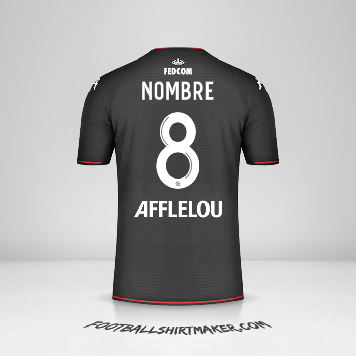 Jersey As Monaco 2021/2022 Visita -  nombre - 8