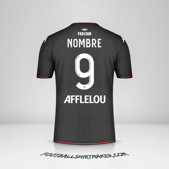 Camiseta As Monaco 2021/2022 Visita -  nombre - 9