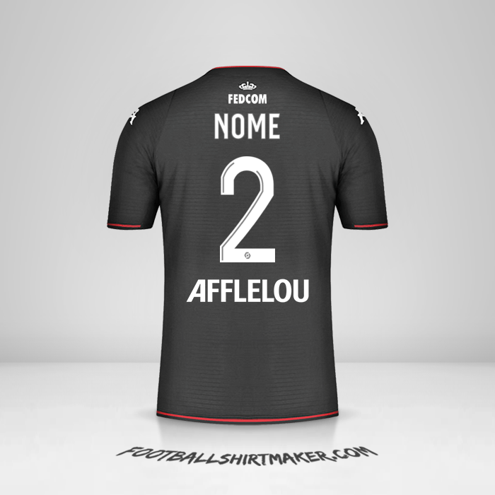 Maglia As Monaco 2021/2022 Seconda -  nome - 2