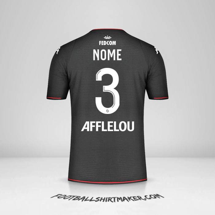 Maglia As Monaco 2021/2022 Seconda -  nome - 3