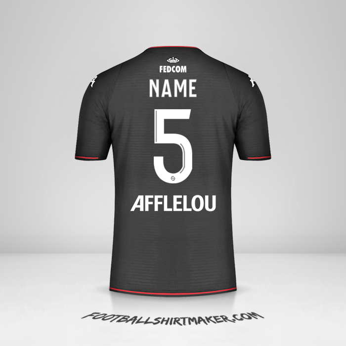 Shirt As Monaco 2021/2022 Away -  name - 5