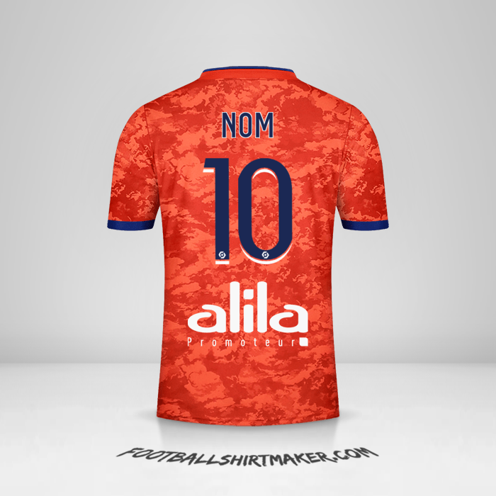 Maillot Olympique Lyon 2021/2022 Extérieur -  nom - 10