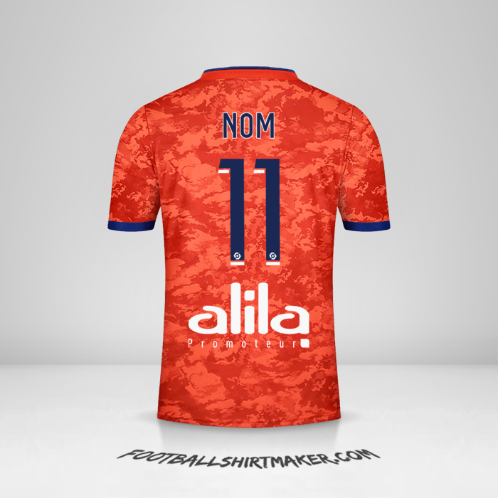 Maillot Olympique Lyon 2021/2022 Extérieur -  nom - 11