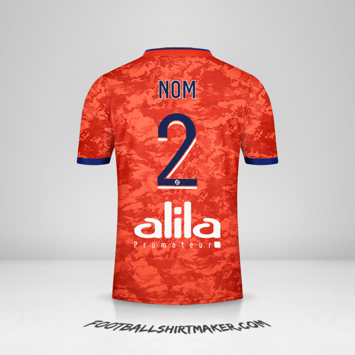 Maillot Olympique Lyon 2021/2022 Extérieur -  nom - 2