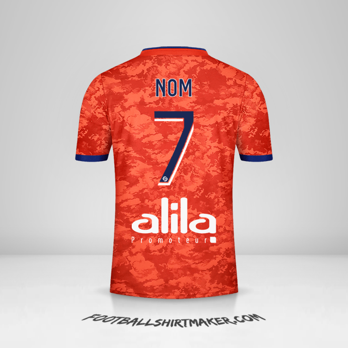 Maillot Olympique Lyon 2021/2022 Extérieur -  nom - 7