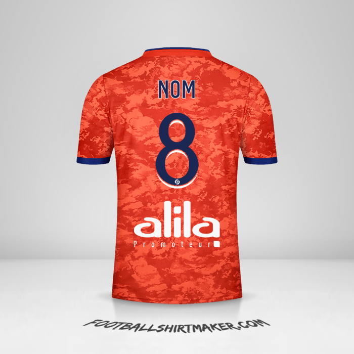Maillot Olympique Lyon 2021/2022 Extérieur -  nom - 8