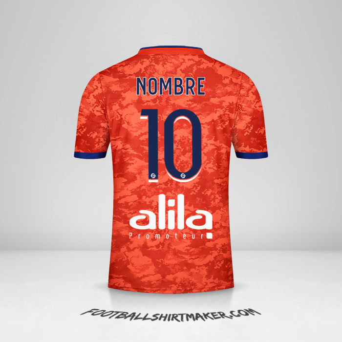 Jersey Olympique Lyon 2021/2022 Visita -  nombre - 10