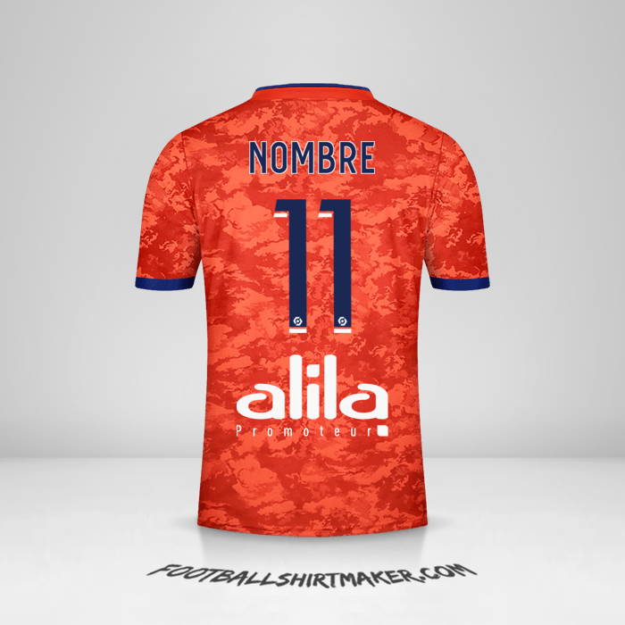Jersey Olympique Lyon 2021/2022 Visita -  nombre - 11