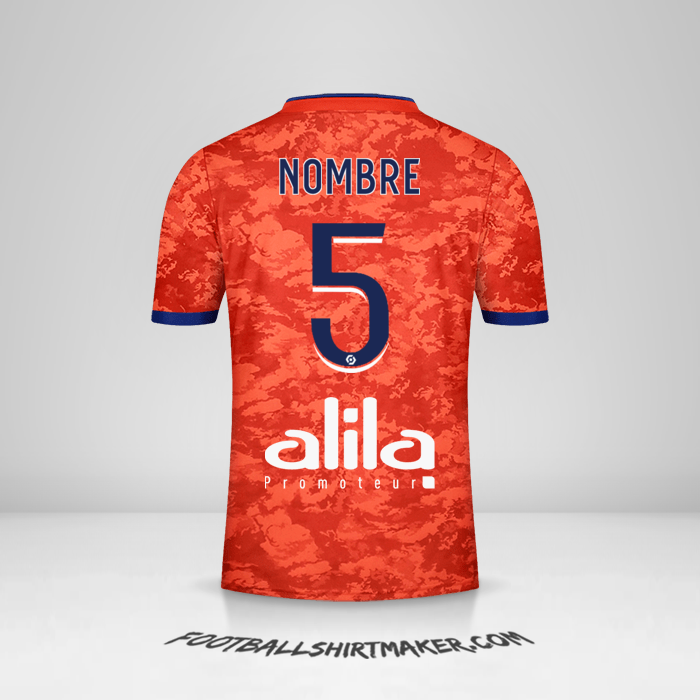 Camiseta Olympique Lyon 2021/2022 Visita -  nombre - 5