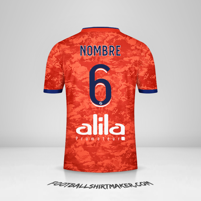 Jersey Olympique Lyon 2021/2022 Visita -  nombre - 6