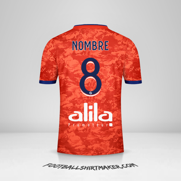 Jersey Olympique Lyon 2021/2022 Visita -  nombre - 8