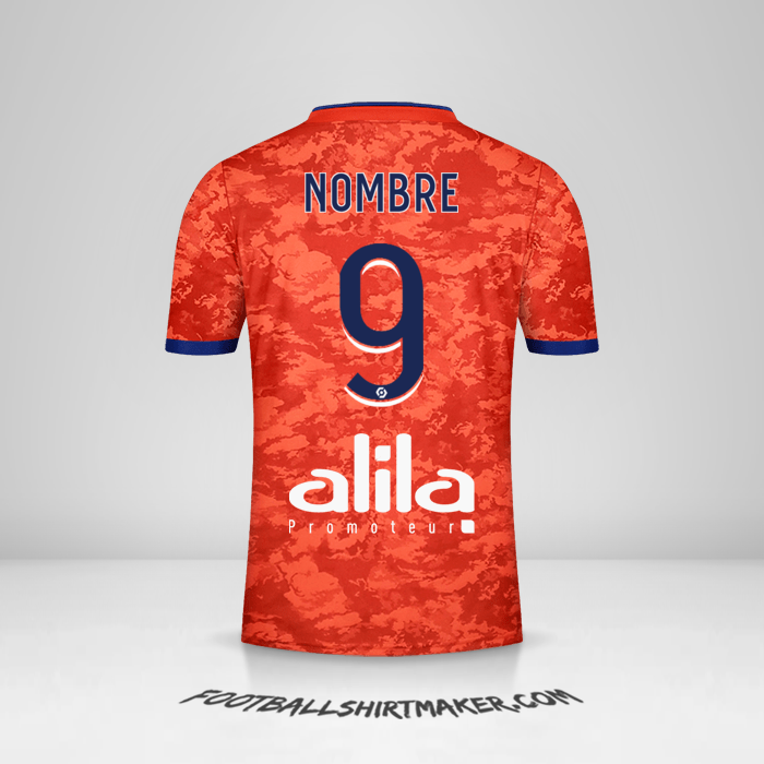 Jersey Olympique Lyon 2021/2022 Visita -  nombre - 9