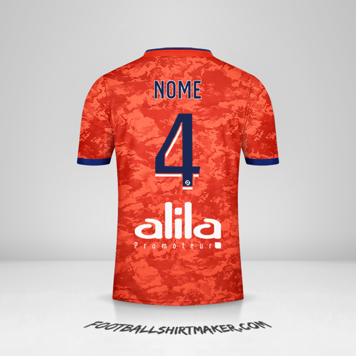 Maglia Olympique Lyon 2021/2022 Seconda -  nome - 4