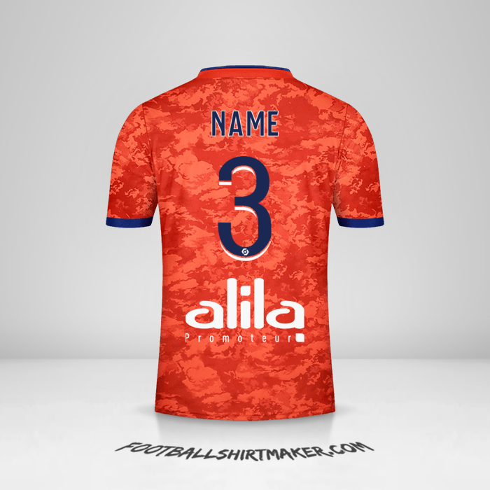 Jersey Olympique Lyon 2021/2022 Away -  name - 3