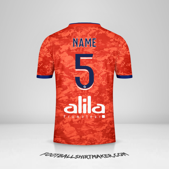 Jersey Olympique Lyon 2021/2022 Away -  name - 5