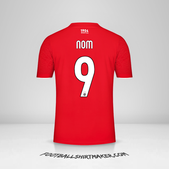 Maillot SL Benfica UCL 2021/2022 -  nom - 9