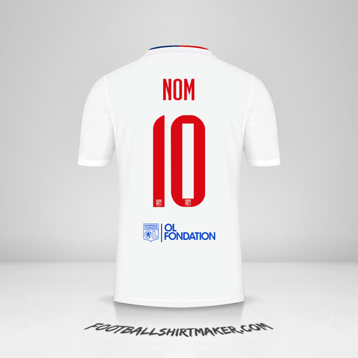 Maillot Olympique Lyon UEL 2021/2022 -  nom - 10
