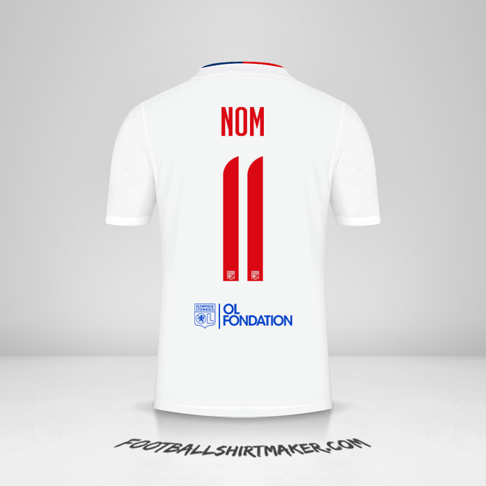 Maillot Olympique Lyon UEL 2021/2022 -  nom - 11
