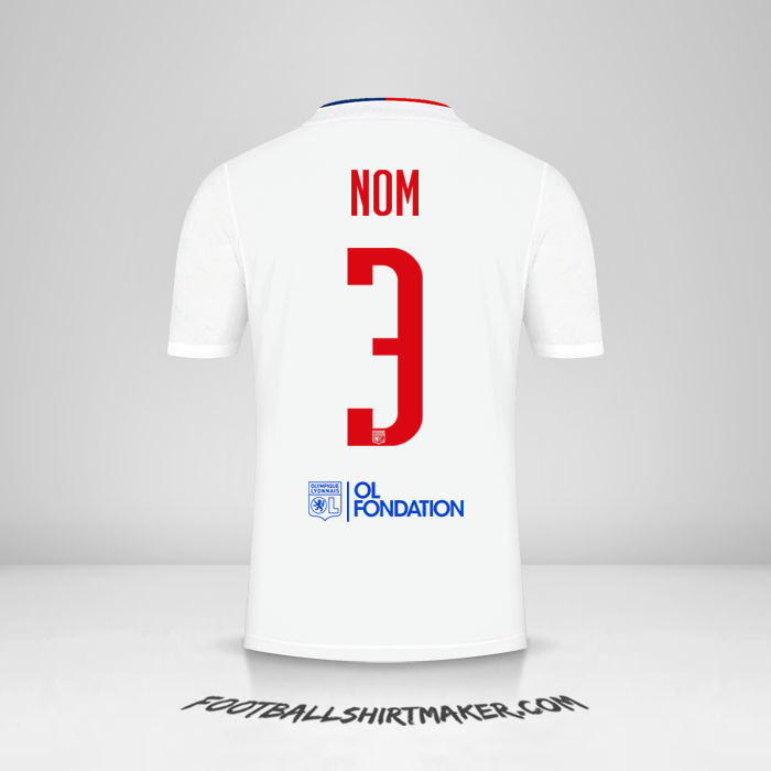 Maillot Olympique Lyon UEL 2021/2022 -  nom - 3