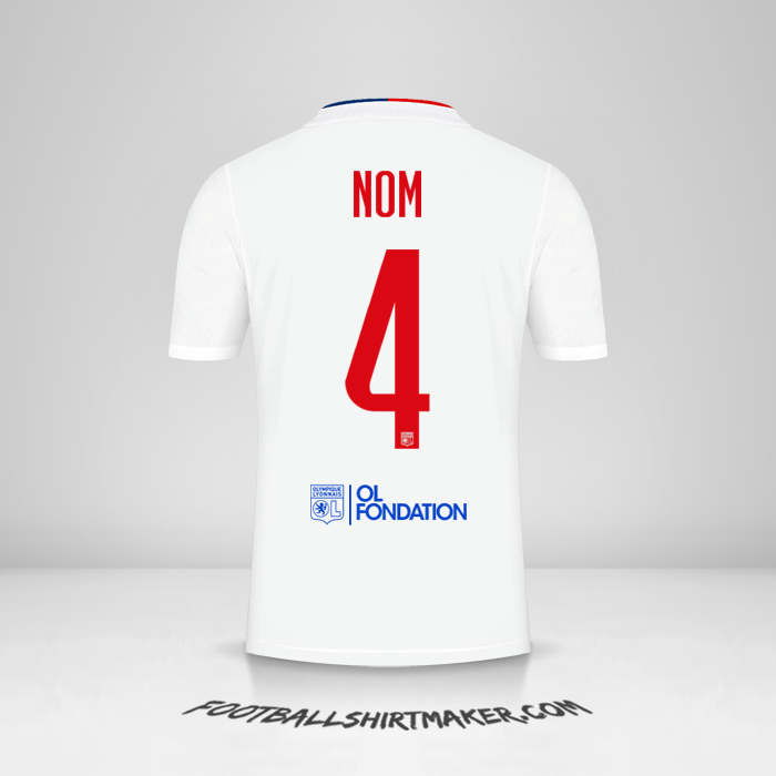 Maillot Olympique Lyon UEL 2021/2022 -  nom - 4