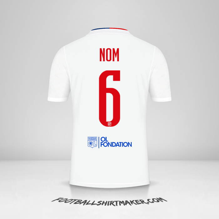 Maillot Olympique Lyon UEL 2021/2022 -  nom - 6