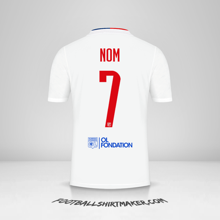 Maillot Olympique Lyon UEL 2021/2022 -  nom - 7