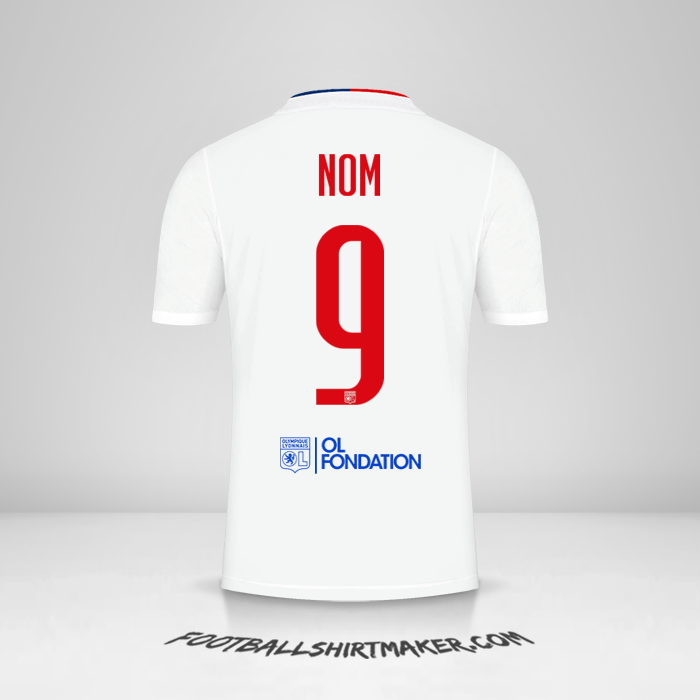 Maillot Olympique Lyon UEL 2021/2022 -  nom - 9