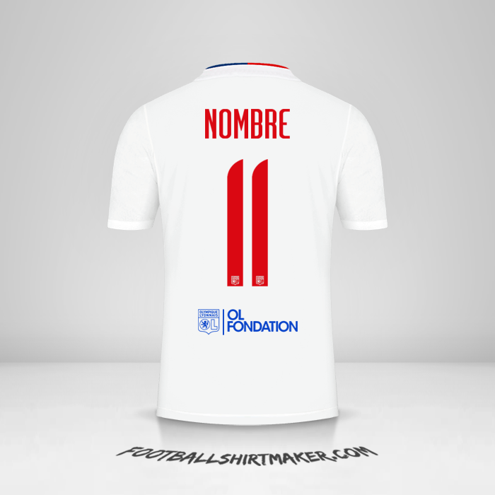 Camiseta Olympique Lyon UEL 2021/2022 -  nombre - 11