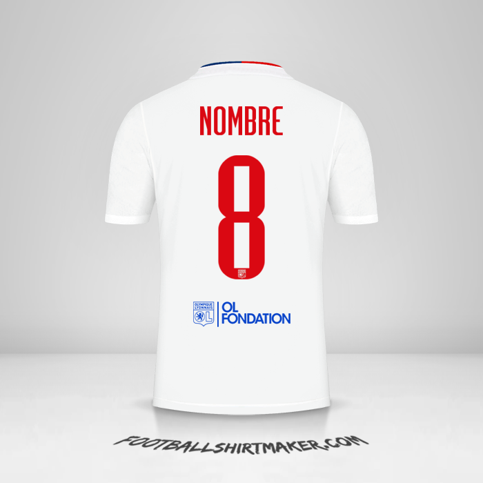 Camiseta Olympique Lyon UEL 2021/2022 -  nombre - 8