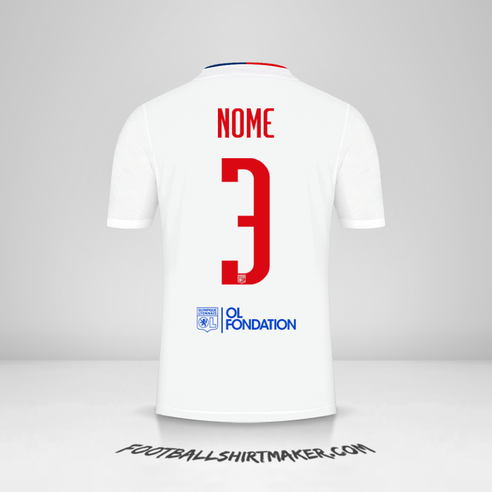 Maglia Olympique Lyon UEL 2021/2022 -  nome - 3