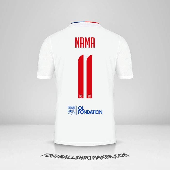 Jersey Olympique Lyon UEL 2021/2022 -  nama - 11