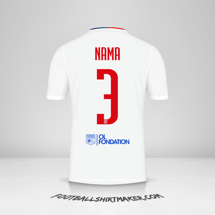 Jersey Olympique Lyon UEL 2021/2022 -  nama - 3