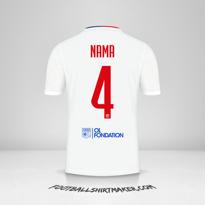 Jersey Olympique Lyon UEL 2021/2022 -  nama - 4