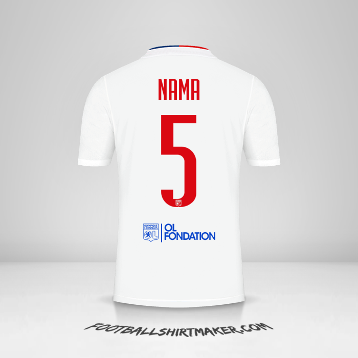 Jersey Olympique Lyon UEL 2021/2022 -  nama - 5