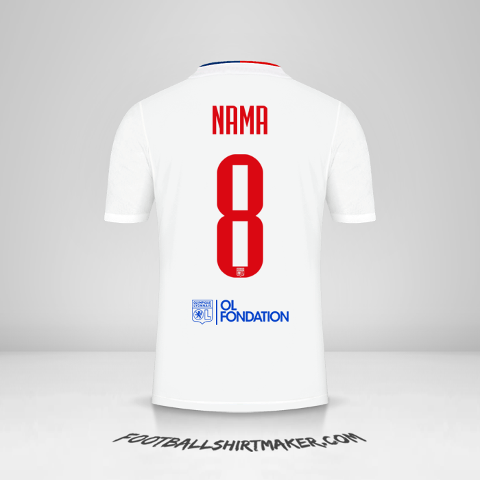 Jersey Olympique Lyon UEL 2021/2022 -  nama - 8