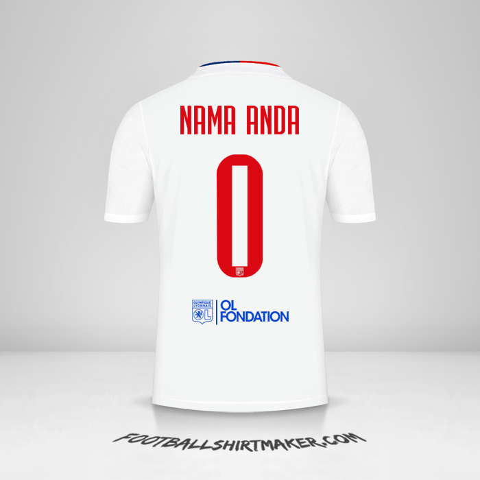 Jersey Olympique Lyon UEL 2021/2022 -  nama anda - 0