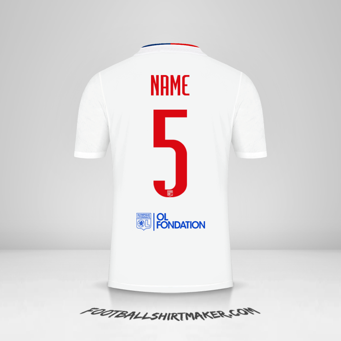 Jersey Olympique Lyon UEL 2021/2022 -  name - 5
